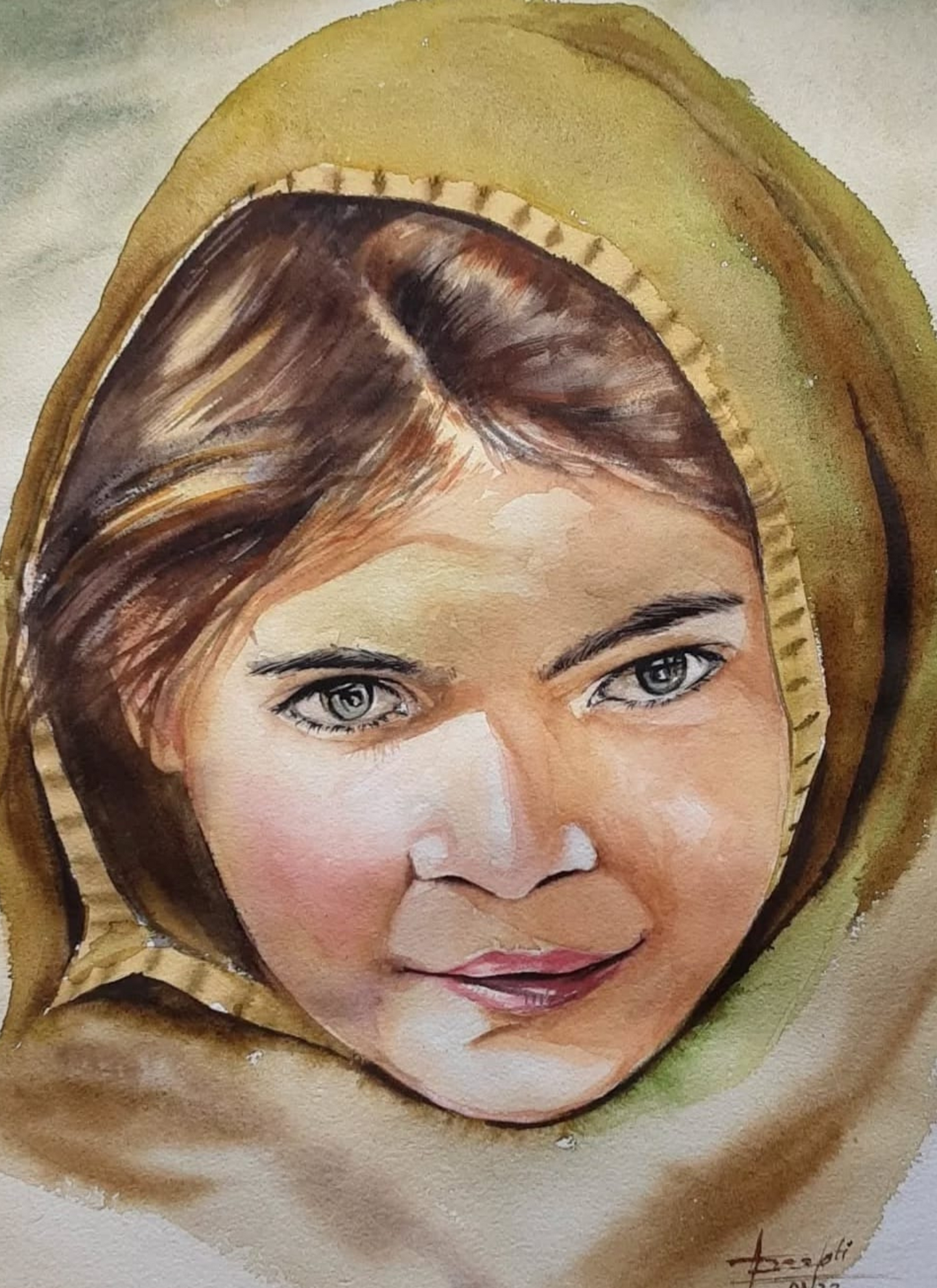 Innocence - Watercolor Portrait Wall Art