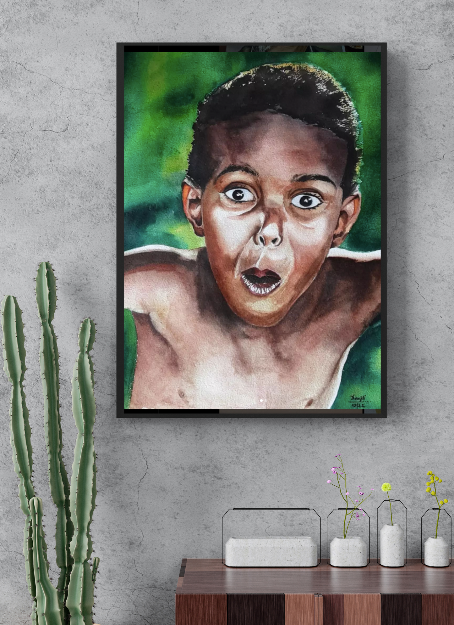 Playful - Watercolor Portrait Wall Art